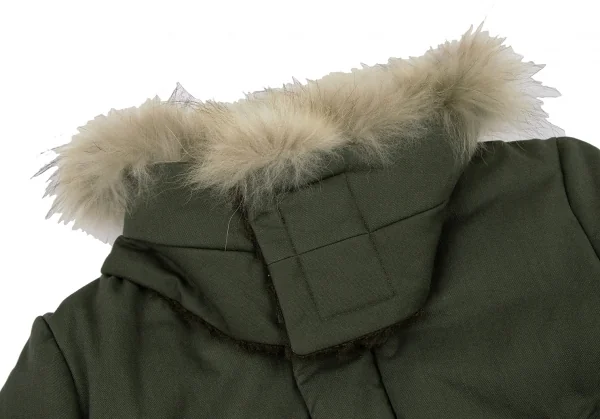 スナオクワハラsunaokuwahara ラクーンファーカラーダウンジャケット オリーブM K-120759_004