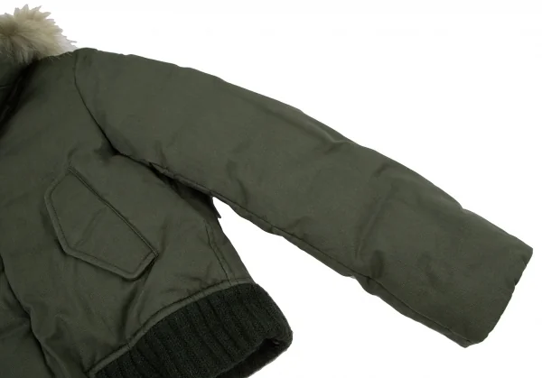 スナオクワハラsunaokuwahara ラクーンファーカラーダウンジャケット オリーブM K-120759_007
