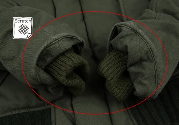 スナオクワハラsunaokuwahara ラクーンファーカラーダウンジャケット オリーブM K-120759_009