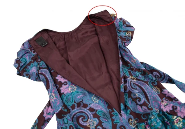 アナスイANNA SUI レース装飾ネックペイズリー柄ワンピース 水色他4 K-120772_013