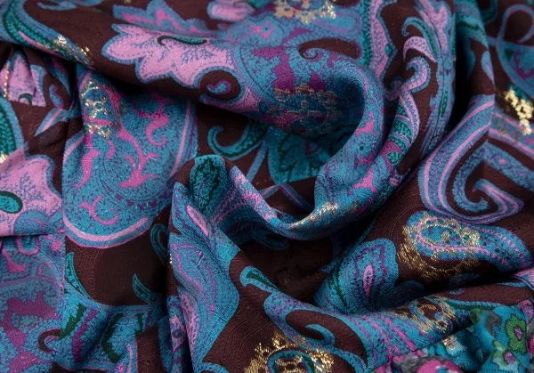 アナスイANNA SUI レース装飾ネックペイズリー柄ワンピース 水色他4 K-120772_016