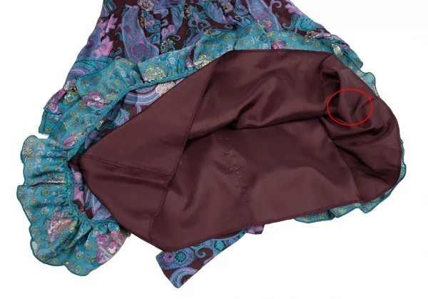 アナスイANNA SUI レース装飾ネックペイズリー柄ワンピース 水色他4 K-120772_009