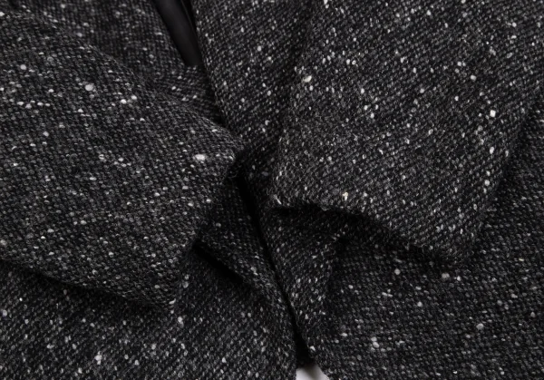 コムデギャルソン フランスCOMME des GARCONS FRANCE ネップツイードベルテッドジャケット チャコールS K-120779_005