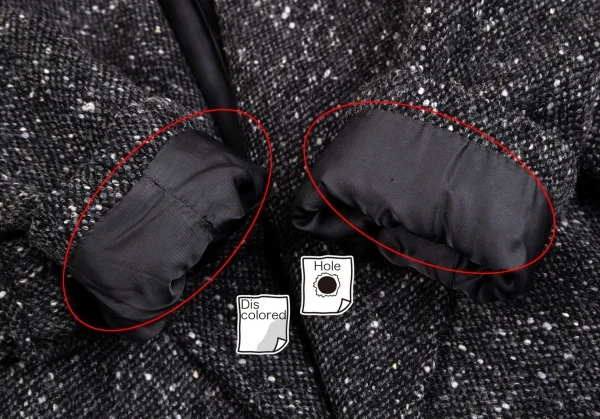 コムデギャルソン フランスCOMME des GARCONS FRANCE ネップツイードベルテッドジャケット チャコールS K-120779_006
