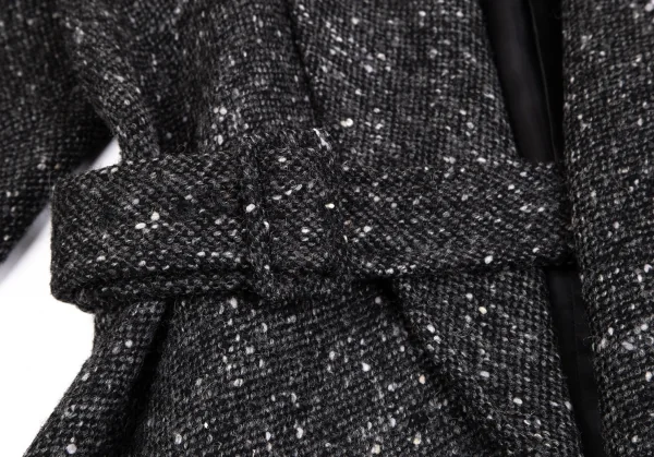コムデギャルソン フランスCOMME des GARCONS FRANCE ネップツイードベルテッドジャケット チャコールS K-120779_008
