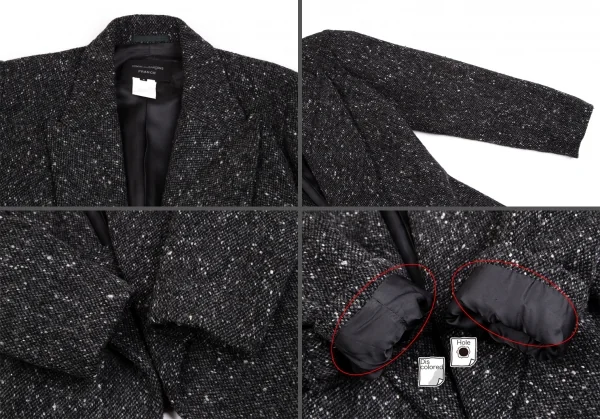 コムデギャルソン フランスCOMME des GARCONS FRANCE ネップツイードセットアップスーツ チャコールS K-120781_004
