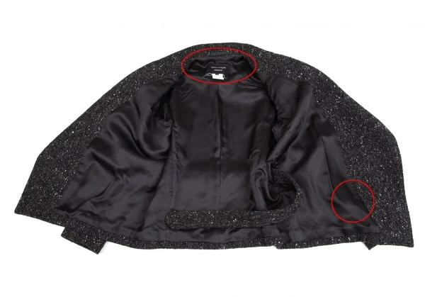 コムデギャルソン フランスCOMME des GARCONS FRANCE ネップツイードセットアップスーツ チャコールS K-120781_008