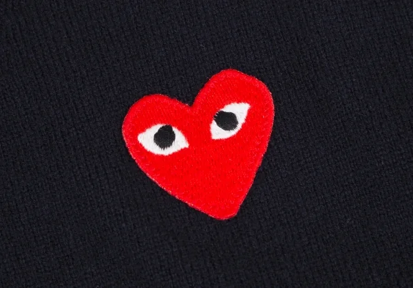 PLAY COMME des GARCONS ハートワッペン ニットカーディガン プレイ コムデギャルソンPLAY COMME des GARCONSハートワッペン