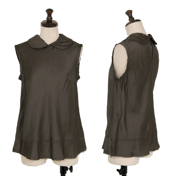 トリココムデギャルソンtricot COMME des GARCONS裾切替キュプラノースリーブ 茶M K-120819_001