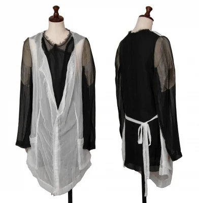 COMME des GARCONS Bi-color See-through Layered Top