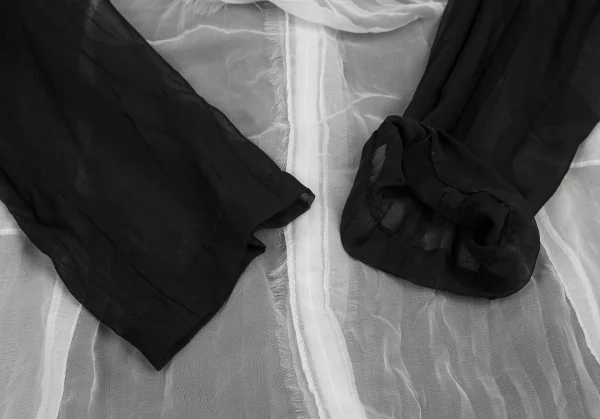 コムデギャルソンCOMME des GARCONSバイカラーシースルーレイヤードトップス 黒白M K-120858_007