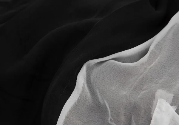 コムデギャルソンCOMME des GARCONSバイカラーシースルーレイヤードトップス 黒白M K-120858_018