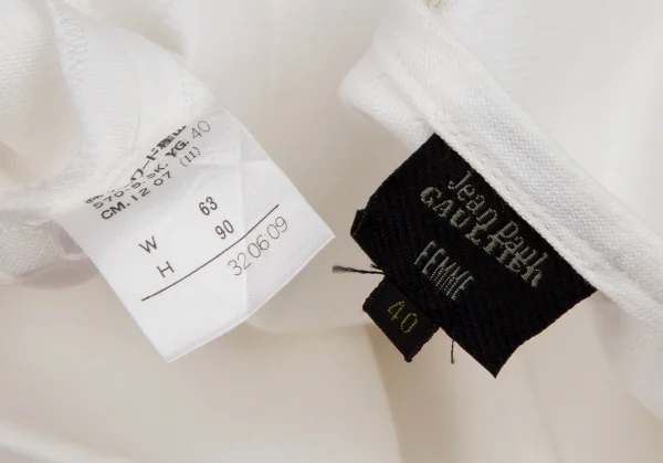 ジャンポールゴルチエ ファムJean Paul GAULTIER FEMME レイヤードデザインラップスカート 白40 K-120880_019