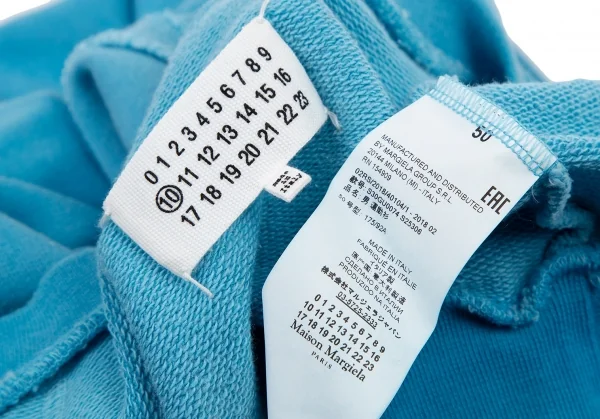 メゾン マルジェラMaison Margiela 10 モナリザプリントインサイドアウトビッグスウェット 水色50 K-120887_020
