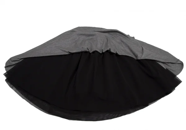 ミハラヤスヒロMIHARA YASUHIRO チュールレイヤードフライスニットスカート グレー黒38 K-120892_010