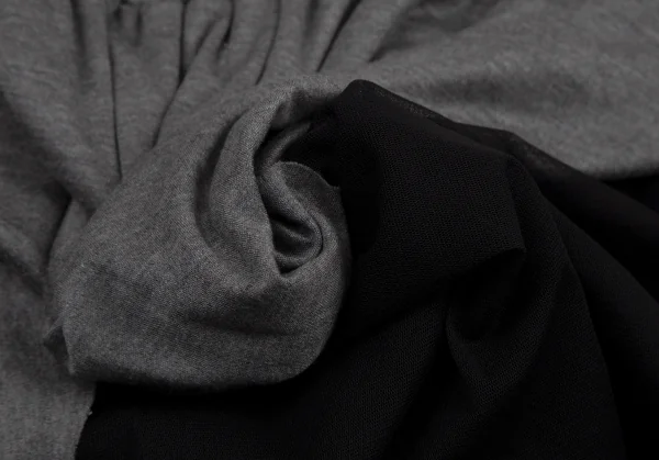 ミハラヤスヒロMIHARA YASUHIRO チュールレイヤードフライスニットスカート グレー黒38 K-120892_013