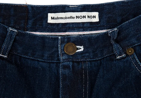 マドモアゼルノンノンMademoiselle NON NON ストレートセルビッチジーンズ インディゴ40L K-120916_003