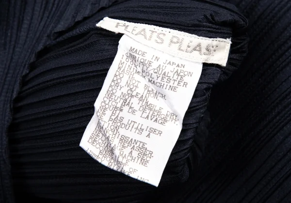 プリーツプリーズPLEATS PLEASE プリーツノースリーブマキシワンピース 紺2 K-121047_011