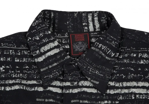 Jean Paul GAULTIER CLASSIQUE Lettering Printed Long Sleeve Shirt K-121120_002