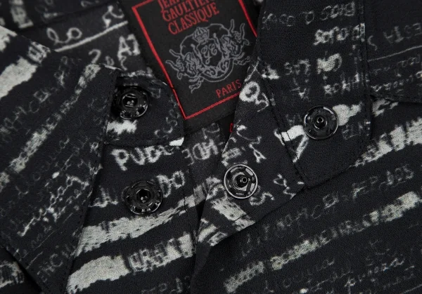 Jean Paul GAULTIER CLASSIQUE Lettering Printed Long Sleeve Shirt K-121120_006