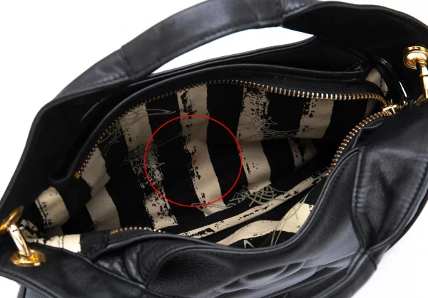 ヴィヴィアンウエストウッドVivienne Westwood オーブ型押しタッセル2WAYショルダーバッグ 黒 K-121170_014