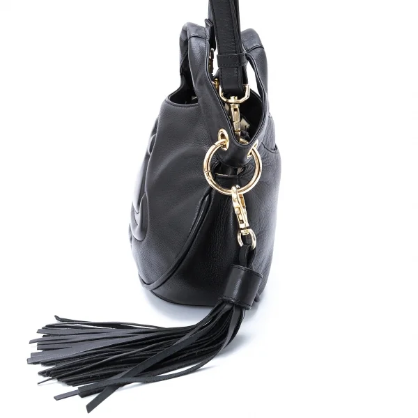 ヴィヴィアンウエストウッドVivienne Westwood オーブ型押しタッセル2WAYショルダーバッグ 黒 K-121170_003