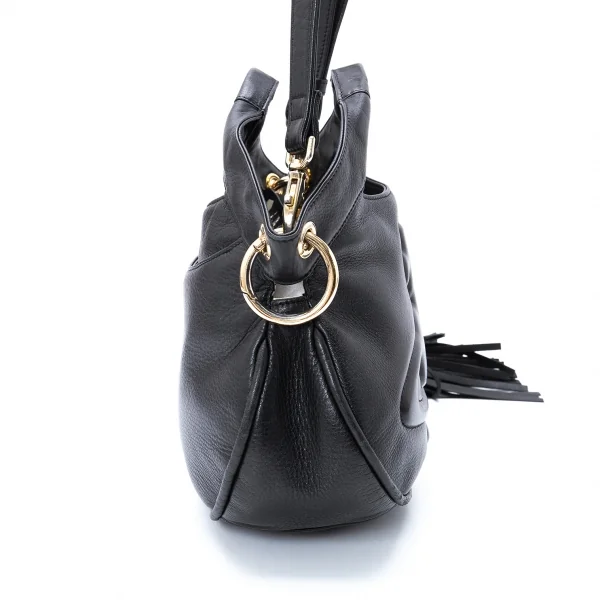 ヴィヴィアンウエストウッドVivienne Westwood オーブ型押しタッセル2WAYショルダーバッグ 黒 K-121170_007