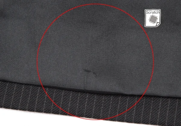 バーバリー ブラックレーベルBURBERRY BLACK LABEL ウールピンストライプセットアップスーツ 黒42L K-121191_010