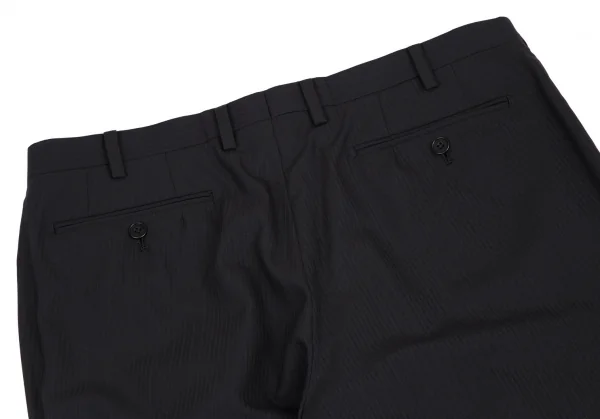 バーバリー ブラックレーベルBURBERRY BLACK LABEL  ウールストライプ織りテーパードパンツ 濃紺42L K-121193_008