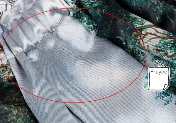 コムデギャルソンCOMME des GARCON ウエスト断ち切り風景プリントスカート 水色緑XS K-121241_010