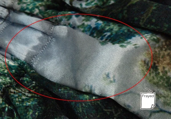 コムデギャルソンCOMME des GARCON ウエスト断ち切り風景プリントスカート 水色緑XS K-121241_011