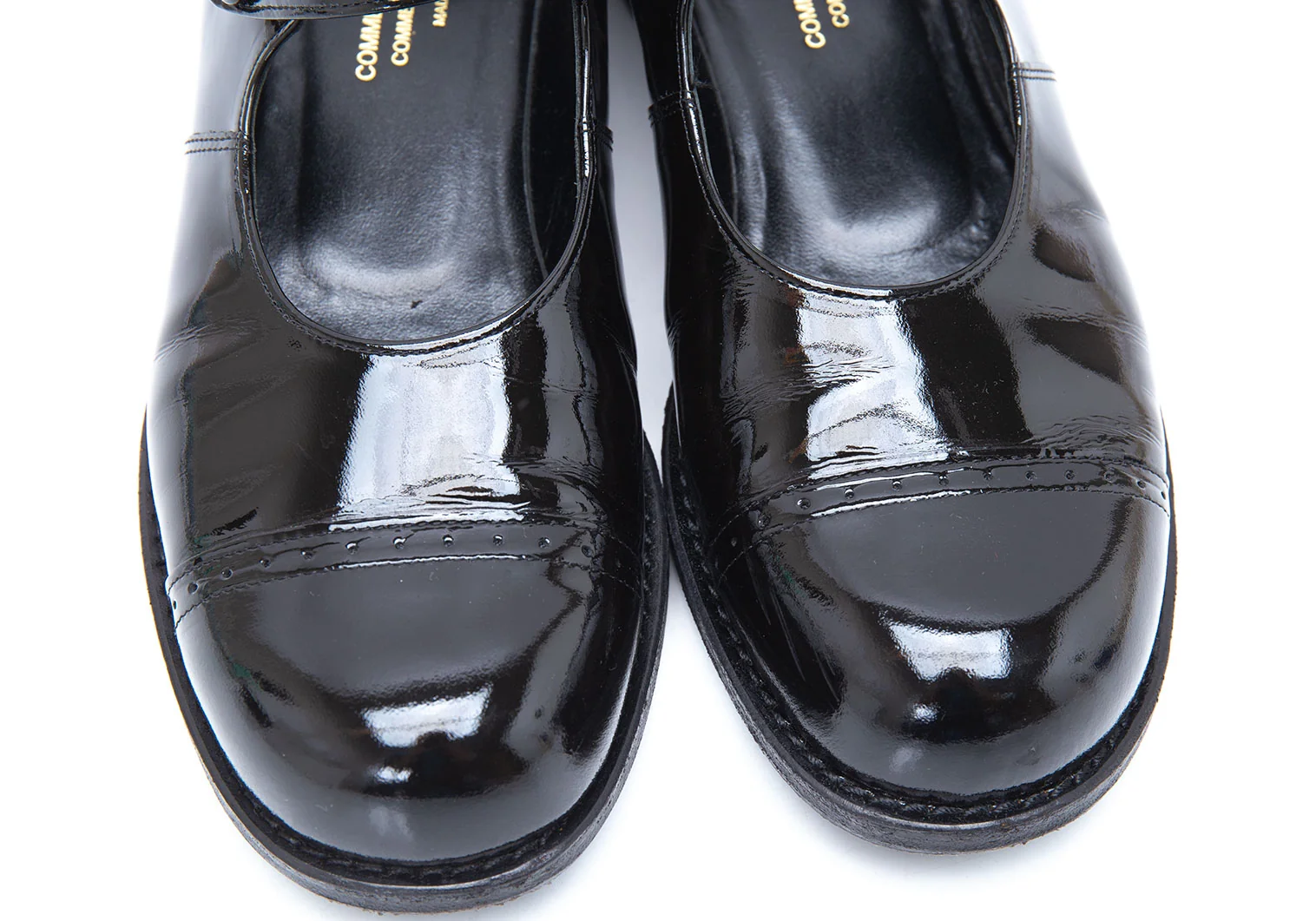 コムコム コムデギャルソンエナメルストラップシューズ 23 コムコム コムデギャルソンCOMME des GARCONS エナメル