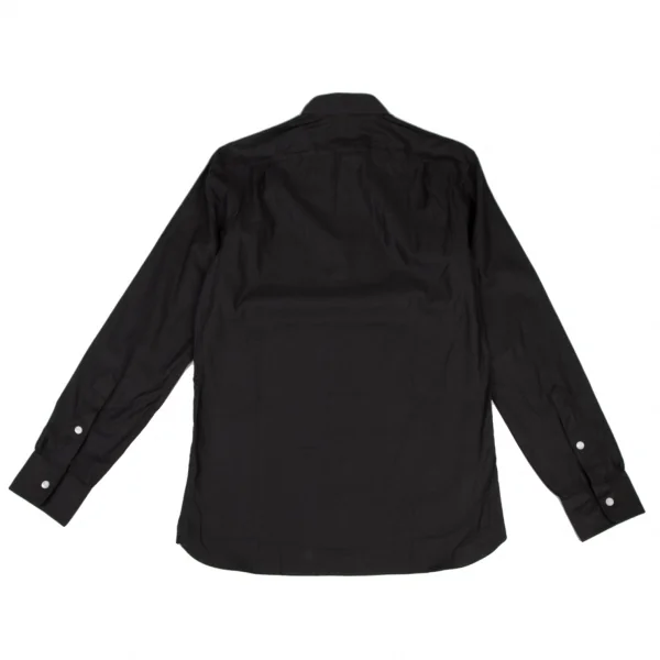 ダブルアールエルRRL フロントプリーツスタンドカラーシャツ チャコールS K-121374_010