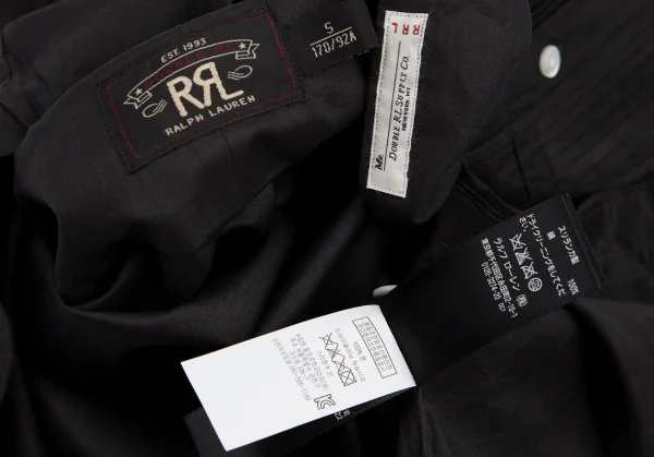 ダブルアールエルRRL フロントプリーツスタンドカラーシャツ チャコールS K-121374_014