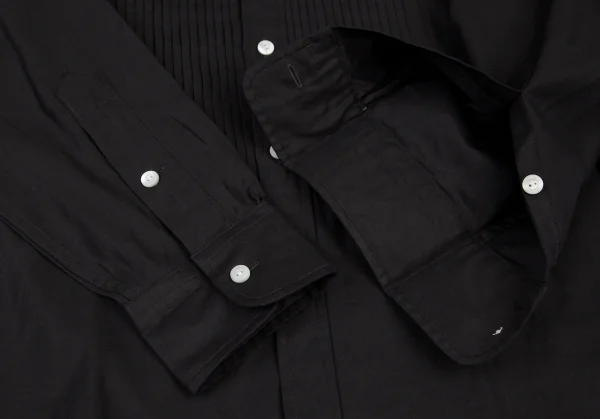 ダブルアールエルRRL フロントプリーツスタンドカラーシャツ チャコールS K-121374_007