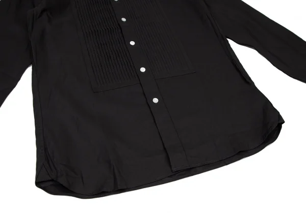 ダブルアールエルRRL フロントプリーツスタンドカラーシャツ チャコールS K-121374_008