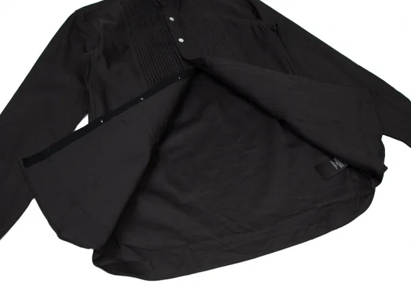 ダブルアールエルRRL フロントプリーツスタンドカラーシャツ チャコールS K-121374_009