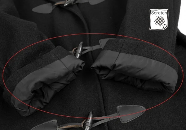 コムデギャルソン オムプリュスCOMME des GARCONS HOMME PLUS メルトンダッフルコート 黒M K-121407_008