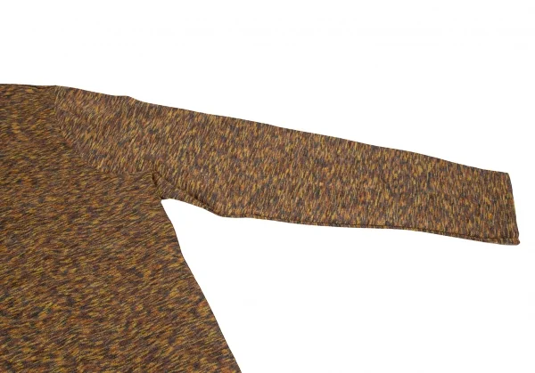 ミッソーニMISSONI ウールアクリルハイネックニットソー 茶黄46 K-121564_003