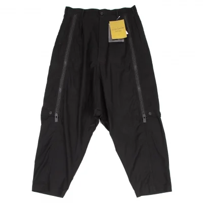 Yohji Yamamoto POUR HOMME Cotton Zip Dropped Crotch Pants