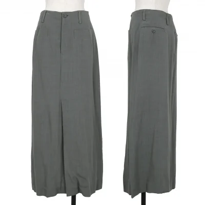 ISSEY MIYAKE Linen Rayon Slit Design Skirt