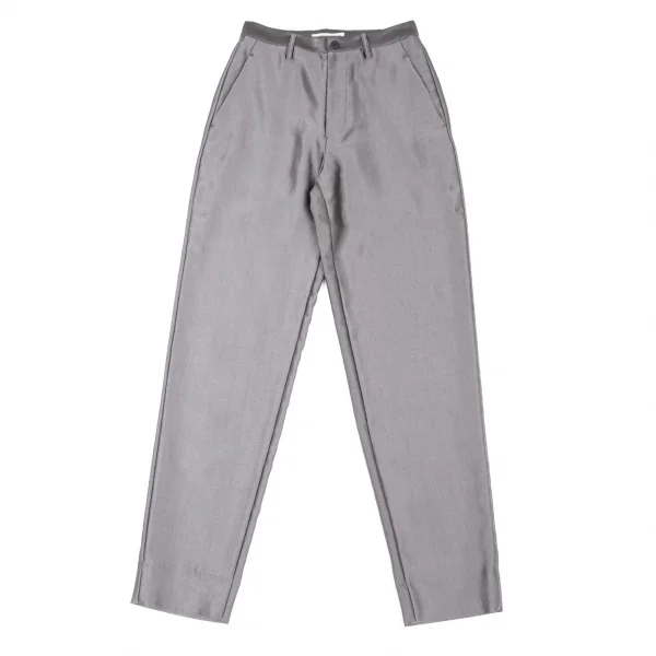 ISSEY MIYAKE Nylon Blended Shiny Pants Silver M K-121670_001