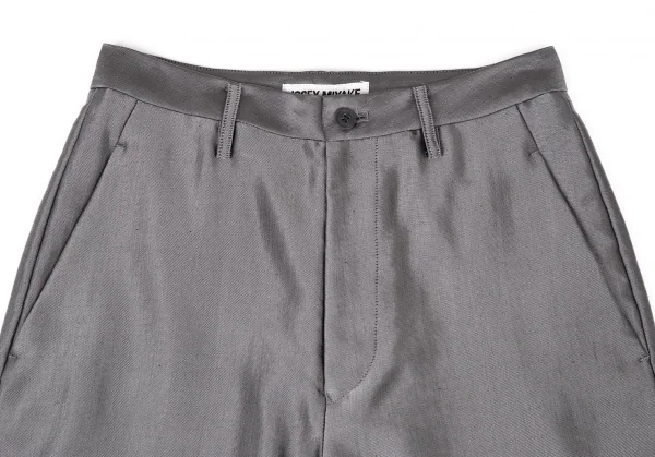 ISSEY MIYAKE Nylon Blended Shiny Pants K-121670_002