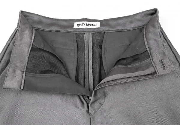 ISSEY MIYAKE Nylon Blended Shiny Pants K-121670_004