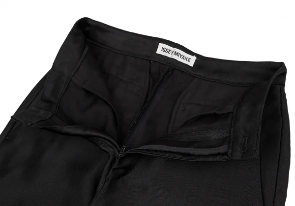 イッセイミヤケISSEY MIYAKEナイロン混紡シャイニーセットアップスーツ 黒M K-121674_015