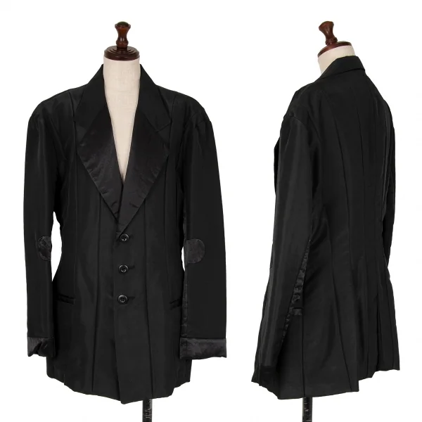 イッセイミヤケISSEY MIYAKE 異素材切替中綿セットアップスーツ L M 黒L, M K-121677_002