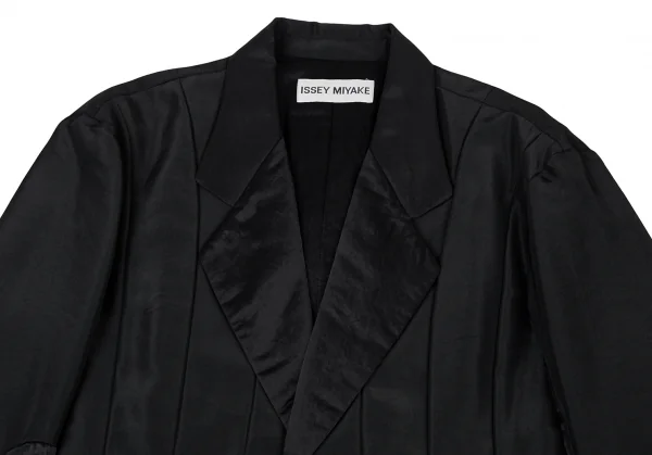 イッセイミヤケISSEY MIYAKE 異素材切替中綿セットアップスーツ L M 黒L, M K-121677_004