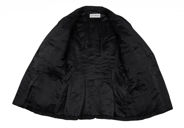 イッセイミヤケISSEY MIYAKE 異素材切替中綿セットアップスーツ L M 黒L, M K-121677_010