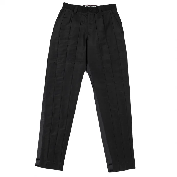 イッセイミヤケISSEY MIYAKE 異素材切替中綿セットアップスーツ L M 黒L, M K-121677_012