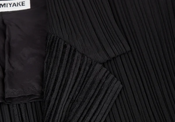 イッセイミヤケISSEY MIYAKE バック切替プリーツジャケット 黒L (K-121682)